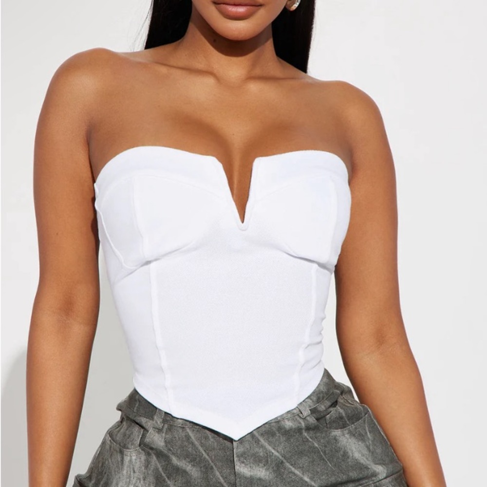 White corset top